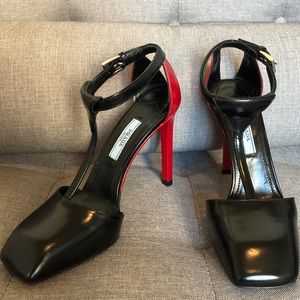 red bottom heels prada